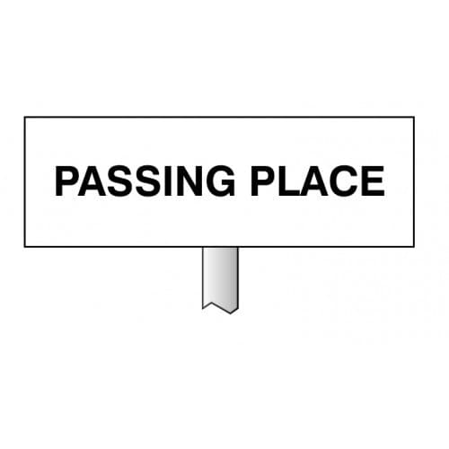 Passing Place Verge Sign with Post | 450mm x 150mm
