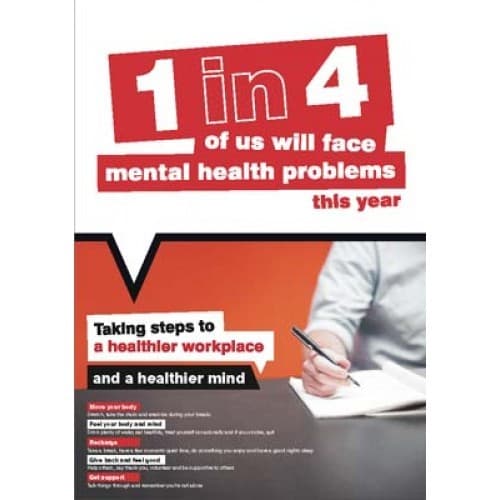 Workplace Well-Being, Taking Steps to a Healthier Workplace Poster | 420mm x 594mm | Synthetic Paper