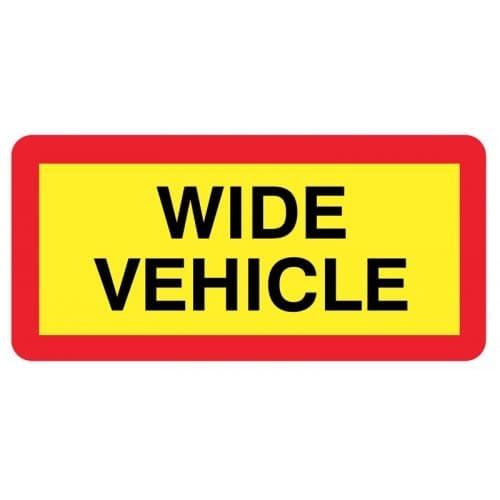 Wide Vehicle - Reflective Aluminium Plate