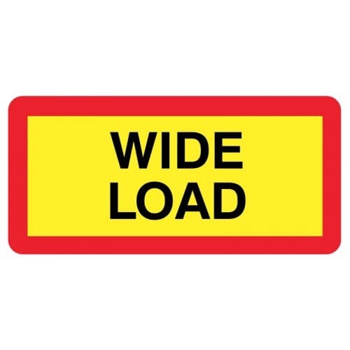 Wide Load Vehicle - Reflective Aluminium Plate