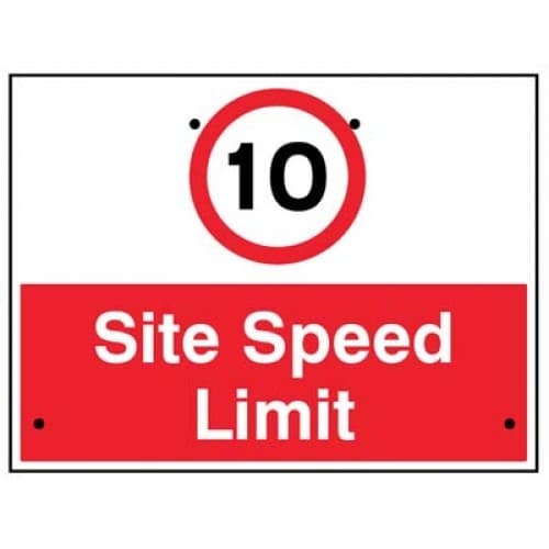 10mph Site Speed Limit Re-Flex Temporary Traffic Signs (Class RA1) | 600mm x 450mm