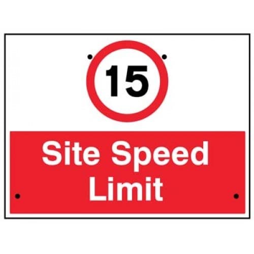 15mph Site Speed Limit Re-Flex Temporary Traffic Signs (Class RA1) | 600mm x 450mm