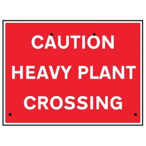 Caution Heavy Plant Crossing Re-Flex Temporary Traffic Signs (Class RA1) | 600mm x 450mm