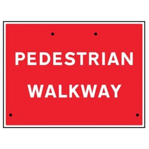 Pedestrian Walkway Re-Flex Temporary Traffic Signs (Class RA1) | 600mm x 450mm