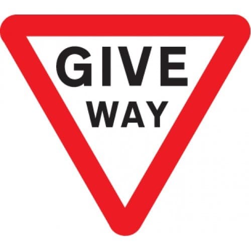 Give Way Reflective Traffic Signs | 600mm Triangle | 3mm Aluminium Composite (Class RA1)