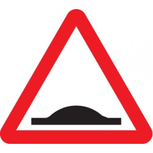 Road Hump Ahead Reflective Traffic Signs | 600mm Triangle | 3mm Aluminium Composite (Class RA1)