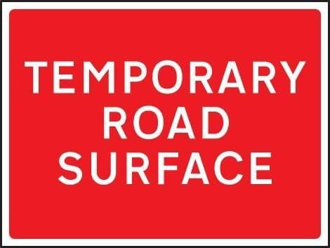 Temporary Road Surface Reflective (Class RA1) Road Traffic Signs | 600mm x 450mm
