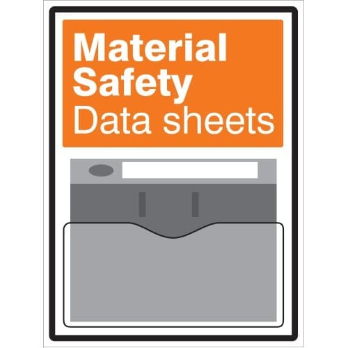 MSDS Document Display Printed on 10mm Foam PVC with Clear Polystyrene Document Holder | 450mm x 600mm