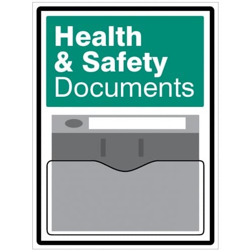 Health & Safety Document Display Printed on 10mm Foam PVC with Clear Polystyrene Document Holder | 450mm x 600mm