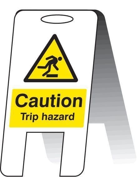 Caution Trip Hazard Plastic 'A' Board Free Standing Sign | 300mm x 600mm | Fluted Polypropylene