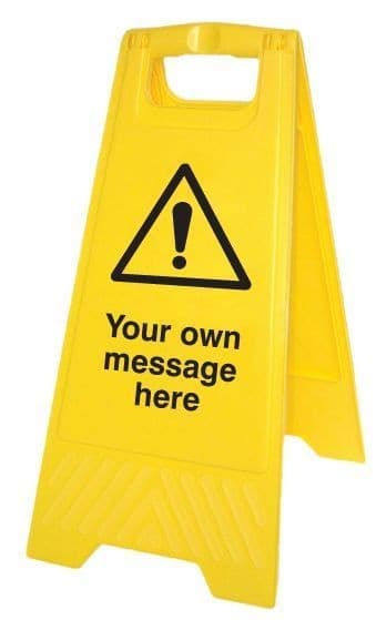 Your Message Here Plastic 'A' Board Floor Standing Sign | 300mm x 600mm | Polypropylene