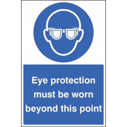 Eye Protection Must Be Worn Beyond This Point Floor Graphic | 400mm x 600mm | Polycarbonate