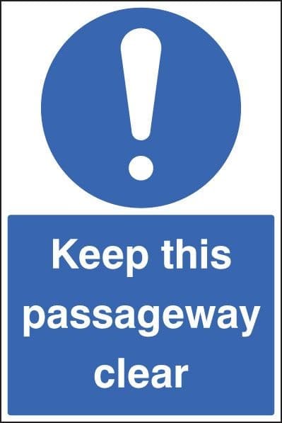 Keep This Passageway Clear Floor Graphic Safety Sign | 400mm x 600mm | Polycarbonate