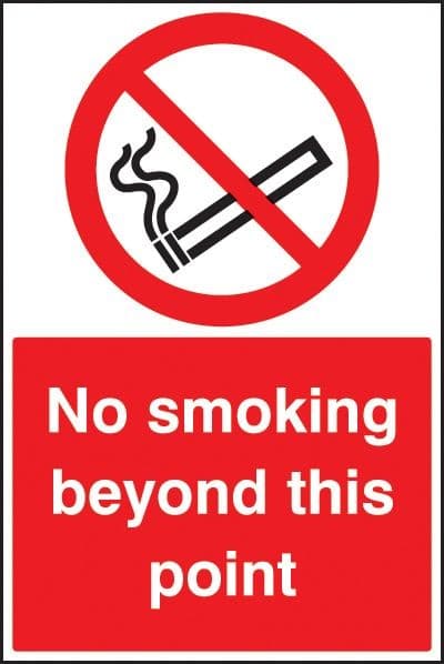 No Smoking Beyond This Point Floor Graphic | 400mm x 600mm | Polycarbonate