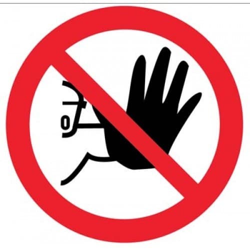No Entry Symbol Floor Graphic Safety Sign | 400mm Diameter | Polycarbonate