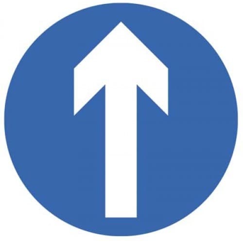 One Way Symbol Floor Graphic Safety sign | 400mm Diameter | Polycarbonate