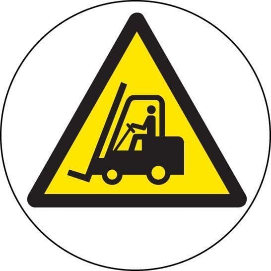 Forklift Truck Symbol Floor Graphic Safety Sign | 400mm Diameter | Polycarbonate