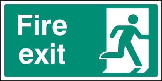 Fire Exit Floor Graphic Signs - Final Exit Right with Running Man | 400mm x 200mm | Polycarbonate