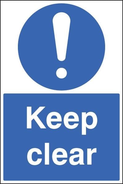 Keep Clear Floor Graphic Safety Sign | 400mm x 600mm | Polycarbonate