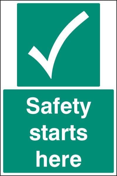 Safety Starts Here Floor Graphic Safety Sign | 400mm x 600mm | Polycarbonate