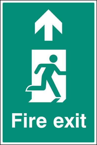 Fire Exit Up Floor Graphic Safety Sign | 400mm x 600mm | Polycarbonate
