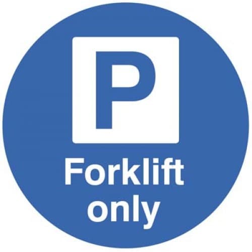 Forklift Parking Only Floor Graphic Safety Sign | 400mm Diameter | Polycarbonate