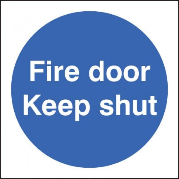Fire Door Keep Shut - Window Sticker | 100mm x 100mm