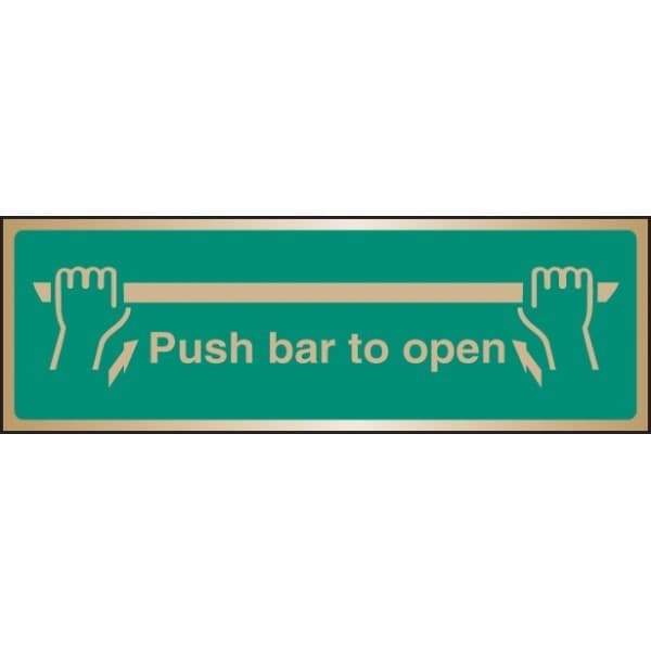 Push Bar to Open Signs