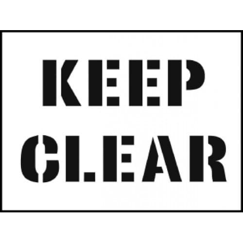 Keep Clear Stencil | 600mm x 400mm | PVC