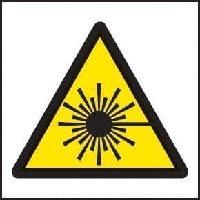 Laser Symbol - Roll of 100 Labels | 50mm x 50mm | Self Adhesive Vinyl