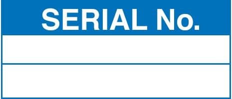 Serial No - Quality Control Labels (Roll of 100) | 50mm x 20mm | Self Adhesive