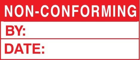 Non-Conforming - Quality Control Labels (Roll of 100) | 50mm x 20mm | Self Adhesive