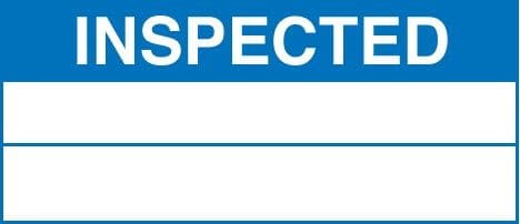 Inspected - Quality Control Labels (Roll of 100) | 50mm x 20mm | Self Adhesive