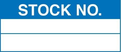 Stock Number - Quality Control Labels (Roll of 100) | 50mm x 20mm | Self Adhesive