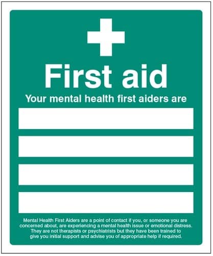 Your Mental Health First Aiders Are Signs