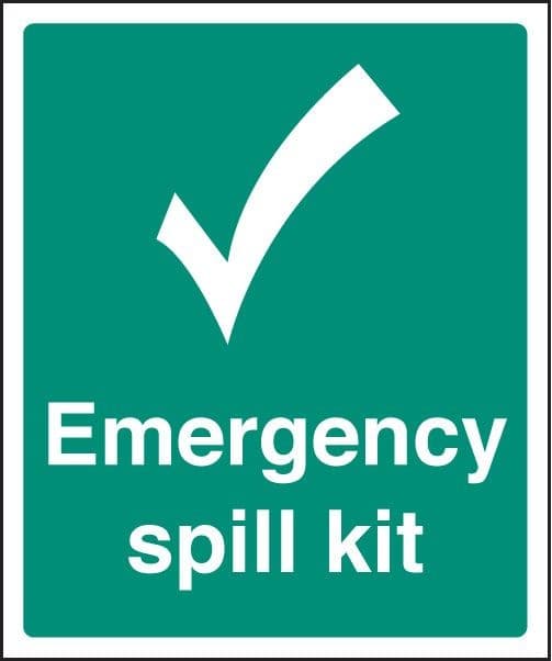 Emergency Spill Kit Safety Signs