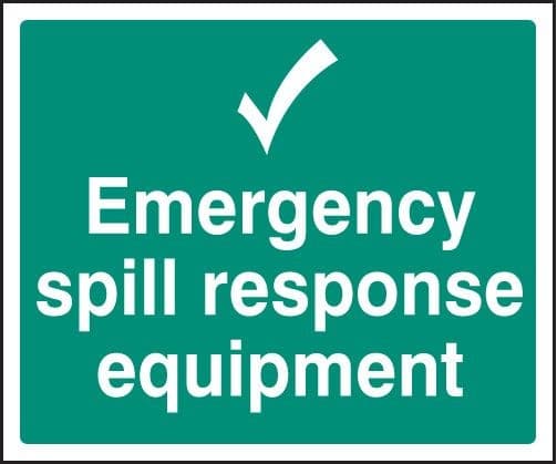 Emergency Spill Response Equipment Safety Signs