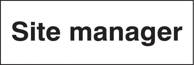 Site Manager Sign