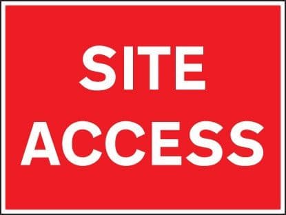 Site Access Traffic Signs