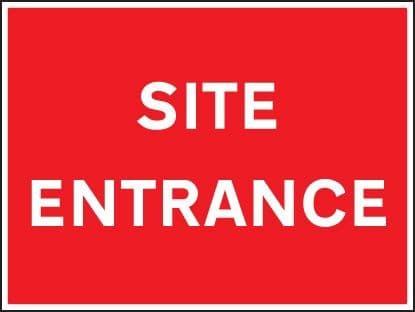 Site Entrance Traffic Signs