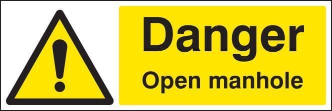 Danger Open Manhole Safety Signs