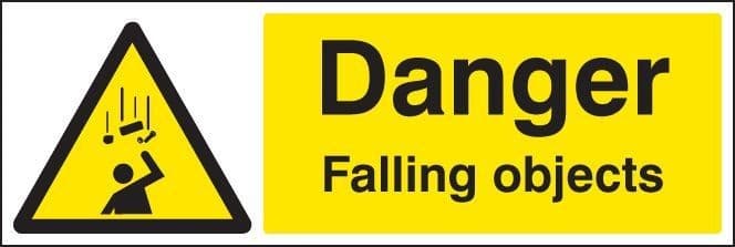 Danger Falling Objects Safety Signs