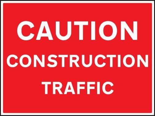 Caution Construction Traffic Sign