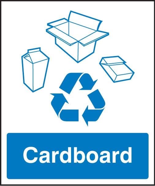 Cardboard Recycling Sign