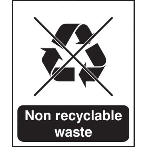 Non Recyclable Waste Signs