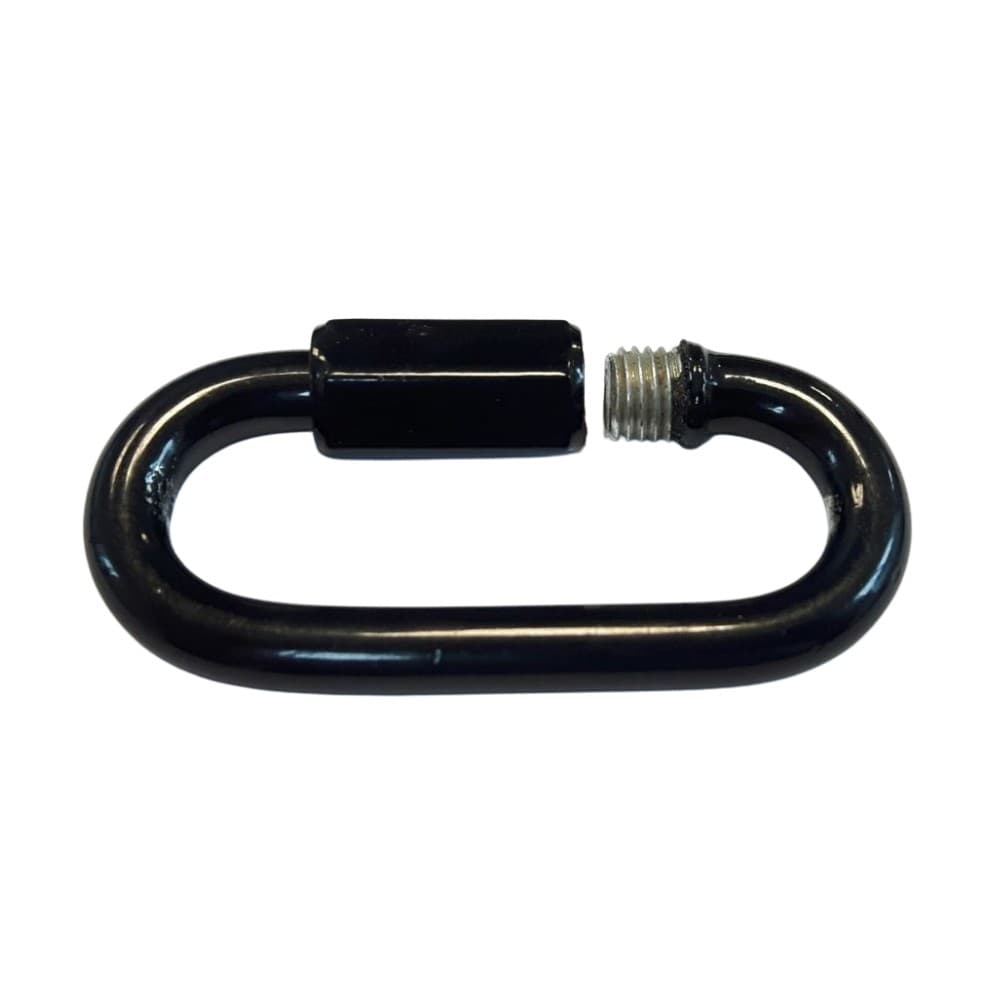 6mm Steel Chain Connecting Link with Screw Closure - Black - Pack of 10