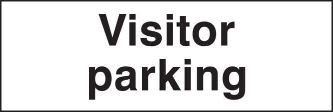 Visitor Parking Signs | 450mm x 150mm | Rigid Plastic