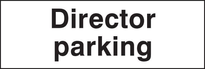 Director Parking Signs | 450mm x 150mm | Rigid Plastic