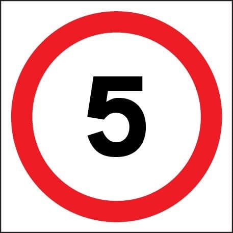 5 mph Speed Limit Signs