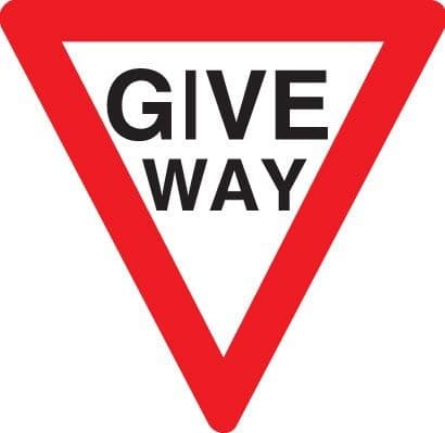 Give Way Traffic Signs